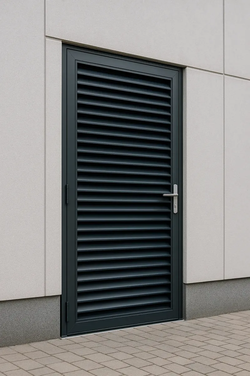steel louvred doors - professional steel doors available in Cardiff from UK manufacturers